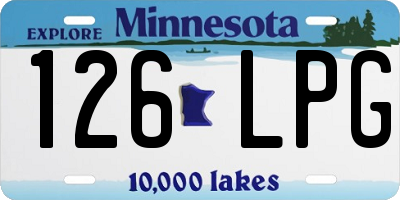 MN license plate 126LPG