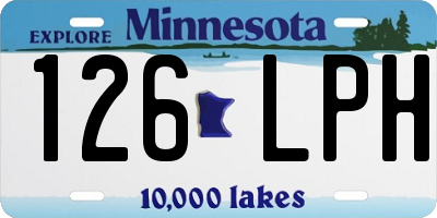 MN license plate 126LPH