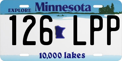 MN license plate 126LPP