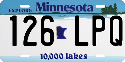 MN license plate 126LPQ