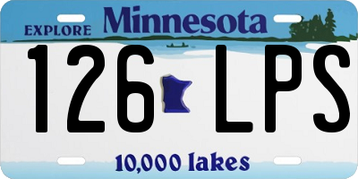 MN license plate 126LPS