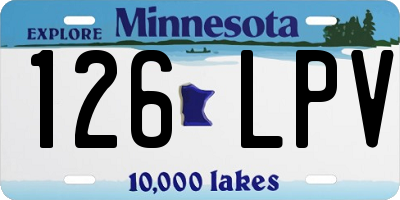 MN license plate 126LPV