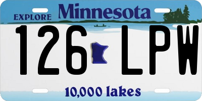 MN license plate 126LPW