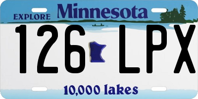 MN license plate 126LPX