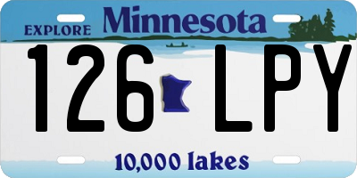 MN license plate 126LPY