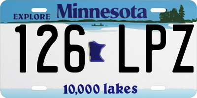 MN license plate 126LPZ