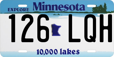 MN license plate 126LQH