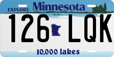 MN license plate 126LQK