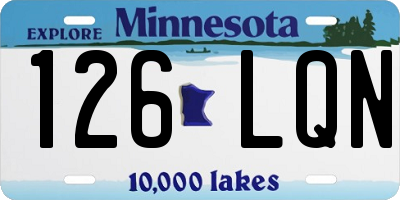 MN license plate 126LQN