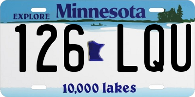 MN license plate 126LQU