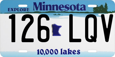 MN license plate 126LQV