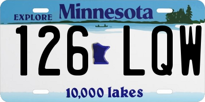 MN license plate 126LQW