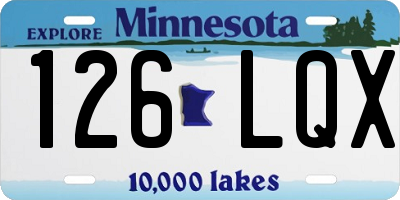 MN license plate 126LQX
