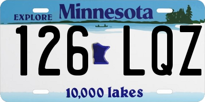 MN license plate 126LQZ
