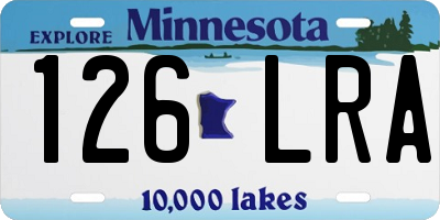 MN license plate 126LRA