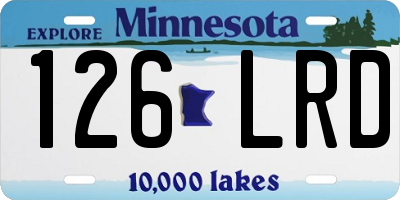 MN license plate 126LRD