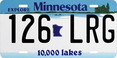 MN license plate 126LRG