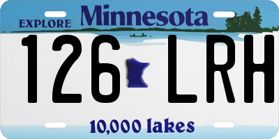 MN license plate 126LRH