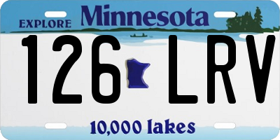 MN license plate 126LRV