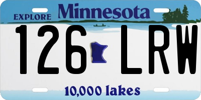 MN license plate 126LRW