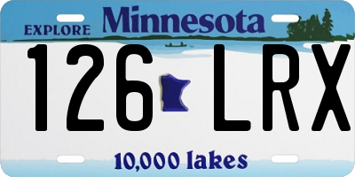 MN license plate 126LRX