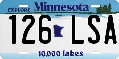MN license plate 126LSA