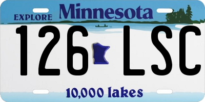 MN license plate 126LSC