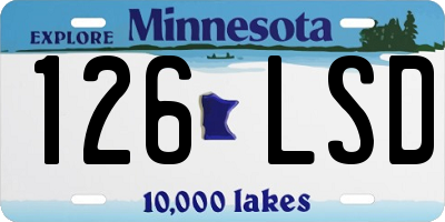 MN license plate 126LSD