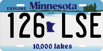 MN license plate 126LSE