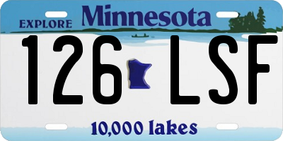 MN license plate 126LSF
