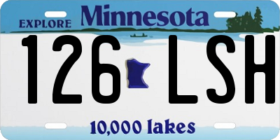 MN license plate 126LSH