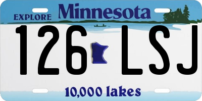 MN license plate 126LSJ