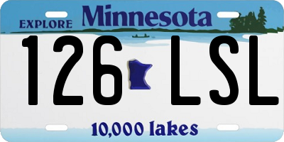 MN license plate 126LSL