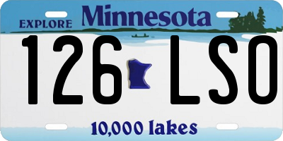 MN license plate 126LSO