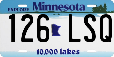 MN license plate 126LSQ
