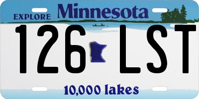 MN license plate 126LST