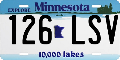MN license plate 126LSV