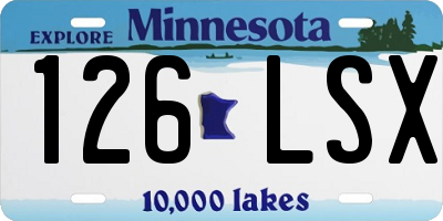 MN license plate 126LSX