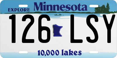 MN license plate 126LSY