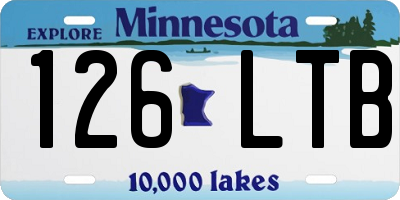 MN license plate 126LTB