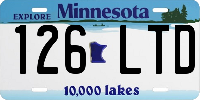 MN license plate 126LTD