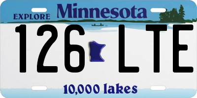 MN license plate 126LTE