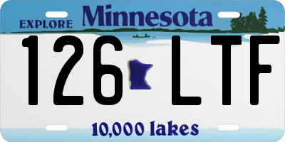 MN license plate 126LTF