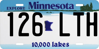 MN license plate 126LTH