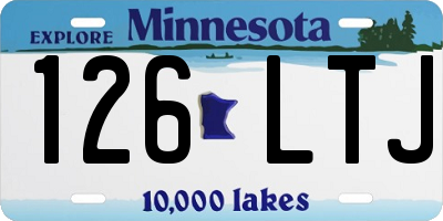 MN license plate 126LTJ