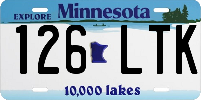 MN license plate 126LTK