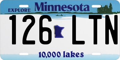 MN license plate 126LTN