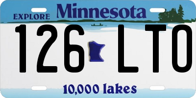 MN license plate 126LTO