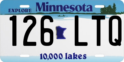 MN license plate 126LTQ