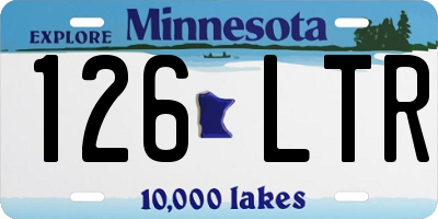 MN license plate 126LTR
